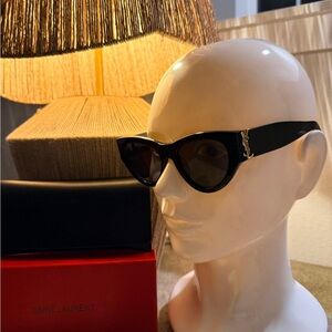 Saint Laurent Black Sunglasses with Silver Detail